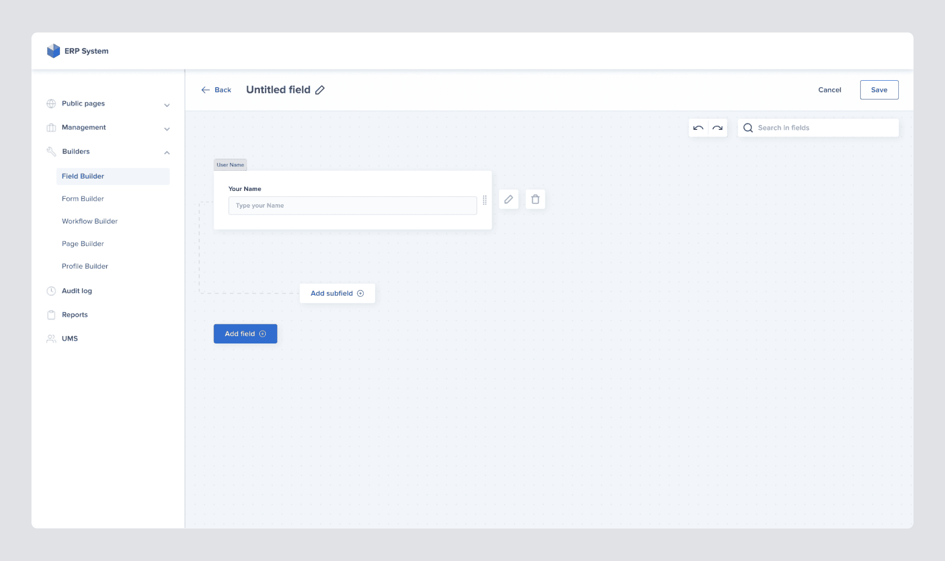ERP System - designed version